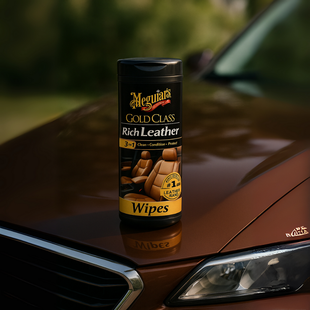 Meguiars Gold Class Rich Leather Wipes 30 Pc Can