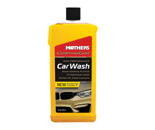 Bottle of Mothers California Gold Car Wash on a white background